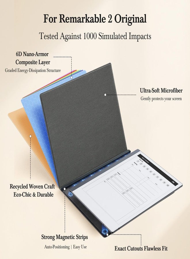 Ayotu Book Folio Design with Built-in Magnet Smart Cover for Remarkable 2 Paper Tablet 10.3in 2020 Released - Image 2