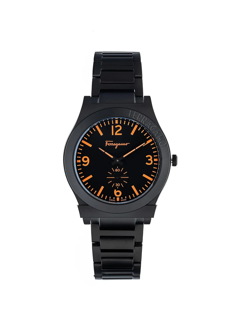 Gancini Quartz Black Dial Watch