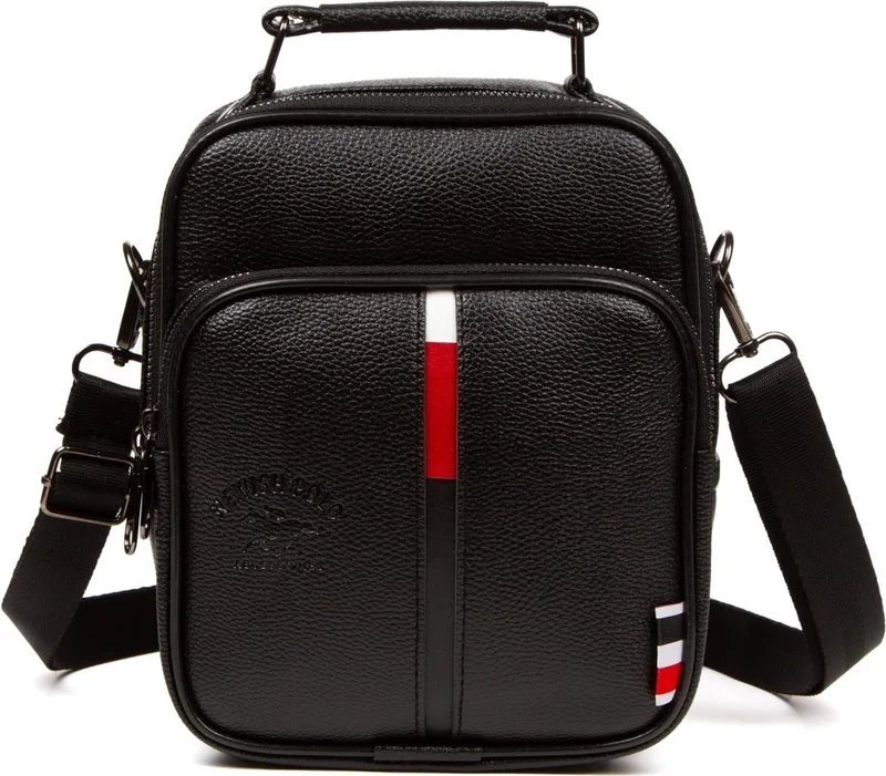 Adelina Bags Adelina Black Leather Hand and Shoulder Bag Travel Daily Cross Strap