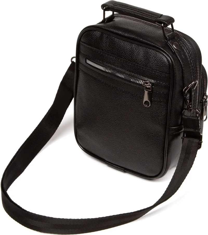 Adelina Bags Adelina Black Leather Hand and Shoulder Bag Travel Daily Cross Strap