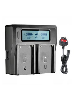 DMK Power DMK Power DC-01 BP-U60 LCD Dual Battery Charger Compatible With Sony PMW100 PMW150 PMW160 PMW200 PMW300 PMWEX1 PMW EX1R PMW EX3 PMW EX160 etc  - Image 2