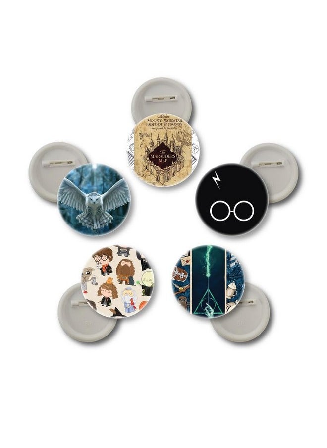 D2c D2C Harry Potter Badges, Multicolor, 5+ Years, Pack of 5 (variation 5)  - Image 1