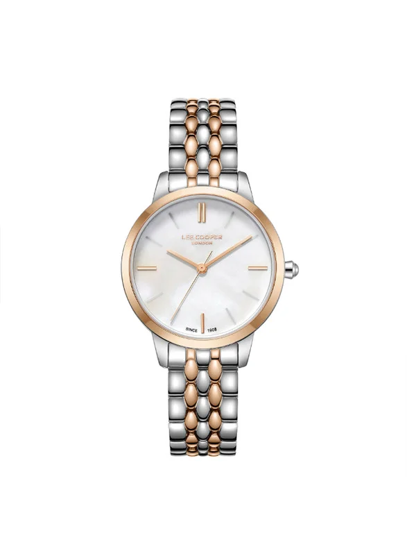 لي كوبر Lee Cooper LC07941.520 Women Analog Display Watch & Metal Strap Two Tone