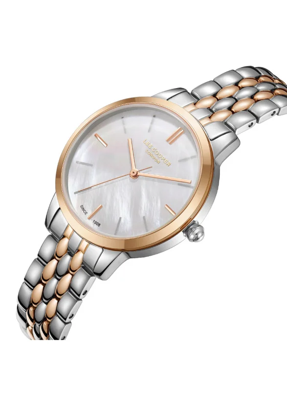 لي كوبر Lee Cooper LC07941.520 Women Analog Display Watch & Metal Strap Two Tone