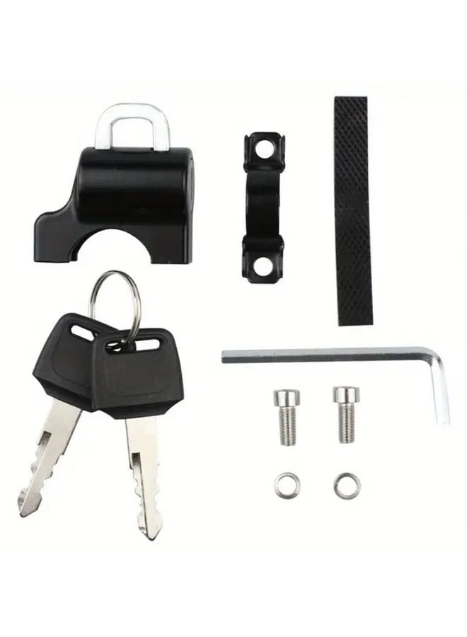 2set Aluminum Alloy Motorcycle Helmet Lock Anti Theft Dual Hook Rustproof Durable - Image 4