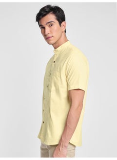 Daffodil Yellow Half Sleeve Linen Shirt for Men - pzsku/Z21A151D15A70C3694843Z/45/_/1727075820/de6d6995-4a75-4b52-bb64-586a7d0c438b