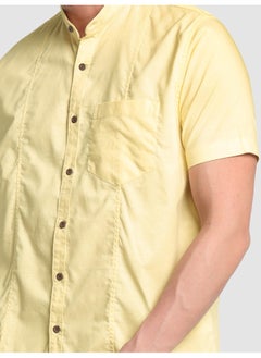 Daffodil Yellow Half Sleeve Linen Shirt for Men - pzsku/Z21A151D15A70C3694843Z/45/_/1727154668/7dbdd375-b14d-4ec4-b708-8e2f280dfd64