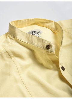 Daffodil Yellow Half Sleeve Linen Shirt for Men - pzsku/Z21A151D15A70C3694843Z/45/_/1727154671/d46be852-0750-482c-ab56-041283bbbcbf