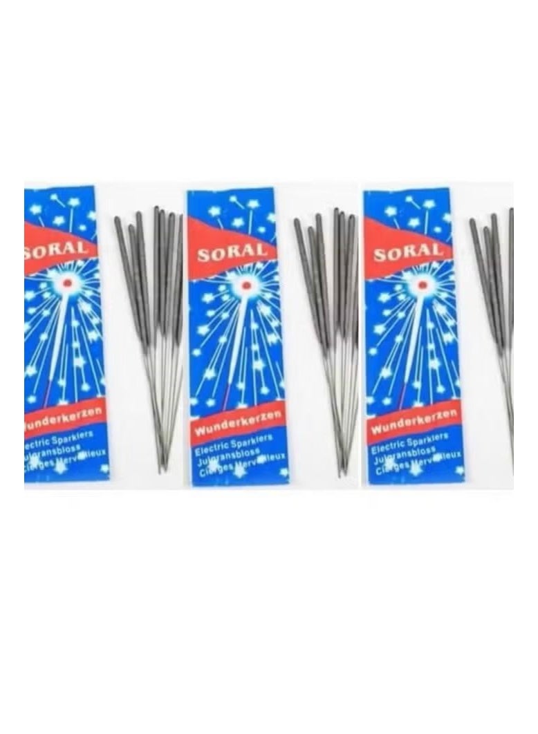 SORAL Night Stars Sparks (30 sticks, 3 bags, 10 sticks in each box) Spark Candles