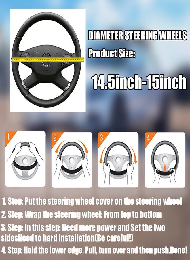 BELOMI Leather Car Steering Wheel Cover, Universal 15 Inch for Car Truck SUV, Non-Slip and Breathable, Sport Style Design Odorless Steering Wheel Protector, Automotive Interior Accessories (Purple) - Image 2