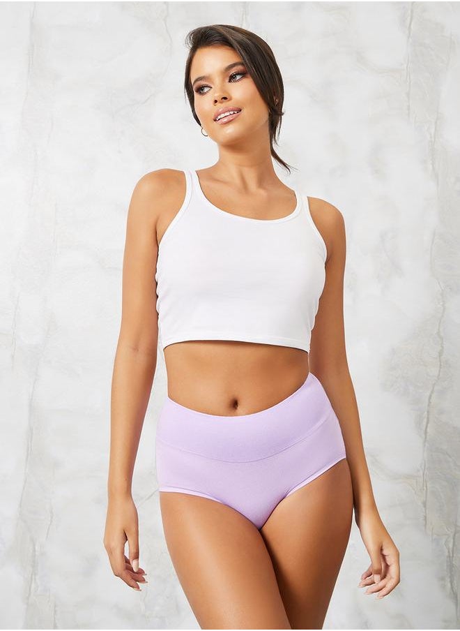 Styli - Pack of 4 - Cotton Wide Waistband Solid Shorts - Image 1