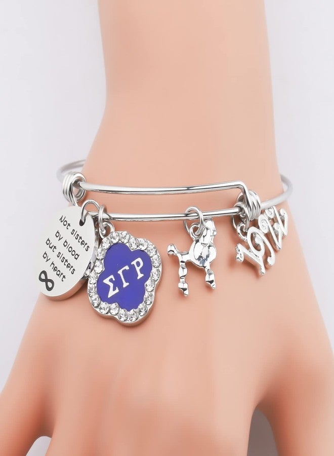 هولب سوار HOLLP 1922 SGR Sorority Jewelry SGR ليس أخوات بالدم بل أخوات بالقلب سوار هدية للأخوات لنساء الأخوية (سوار-2) - Image 4