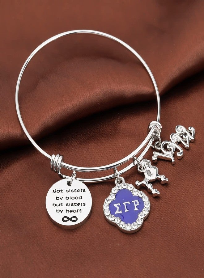 هولب سوار HOLLP 1922 SGR Sorority Jewelry SGR ليس أخوات بالدم بل أخوات بالقلب سوار هدية للأخوات لنساء الأخوية (سوار-2) - Image 5