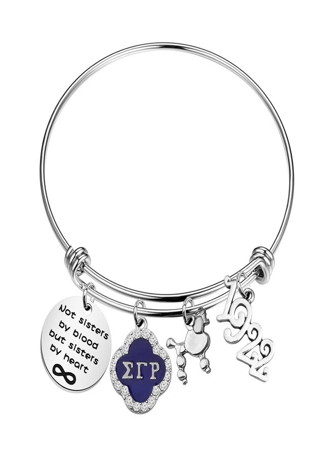 هولب سوار HOLLP 1922 SGR Sorority Jewelry SGR ليس أخوات بالدم بل أخوات بالقلب سوار هدية للأخوات لنساء الأخوية (سوار-2) - Image 1