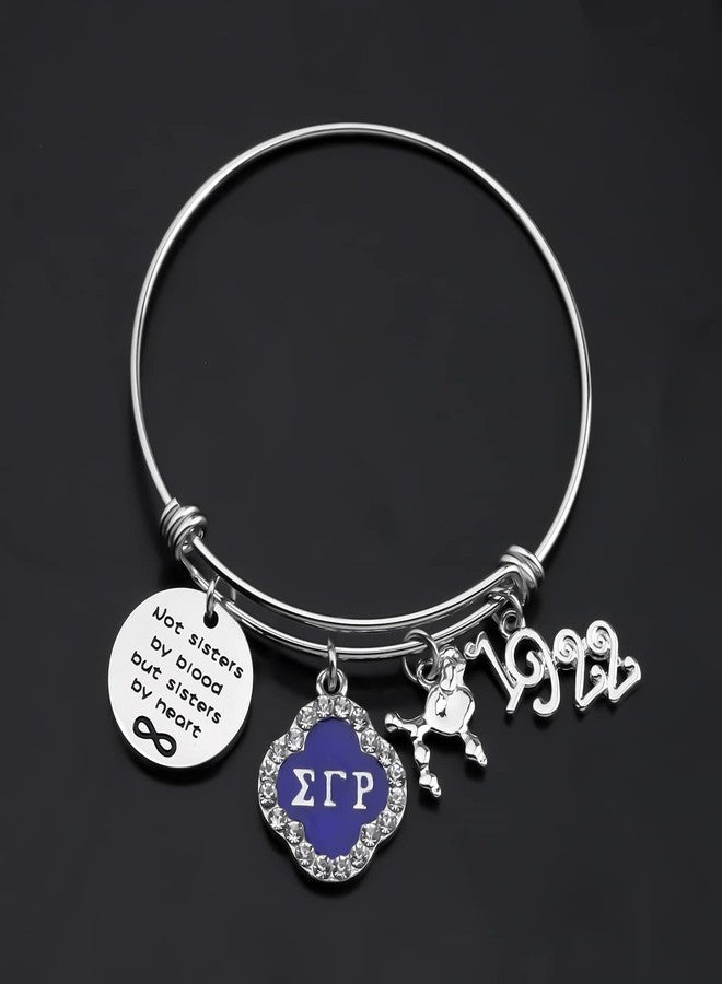 هولب سوار HOLLP 1922 SGR Sorority Jewelry SGR ليس أخوات بالدم بل أخوات بالقلب سوار هدية للأخوات لنساء الأخوية (سوار-2) - Image 3