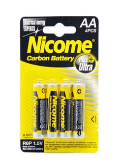 Nicome 4 Piece R6P 1.5V AA Carbon Battery  - Image 1