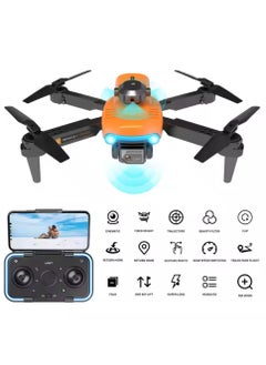 DIGI CORE ZFR F187 Mini Drone With 4-Sides Obstacle Avoidance RC Drone Multifunctional F187 Convenient Folding, App Control, Real Time Map, & Long Endurance With Carrying Case Orange  - Image 2