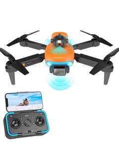 DIGI CORE ZFR F187 Mini Drone With 4-Sides Obstacle Avoidance RC Drone Multifunctional F187 Convenient Folding, App Control, Real Time Map, & Long Endurance With Carrying Case Orange  - Image 3