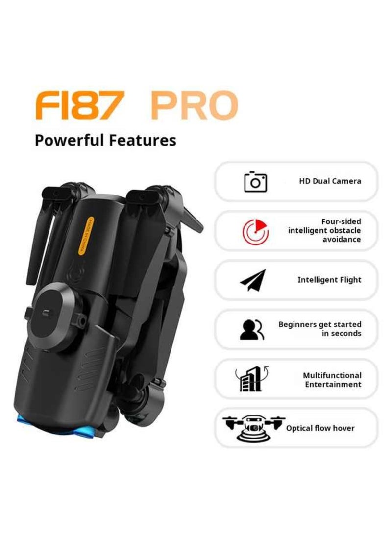 DIGI CORE ZFR F187 Mini Drone With 4-Sides Obstacle Avoidance RC Drone Multifunctional F187 Convenient Folding, App Control, Real Time Map, & Long Endurance With Carrying Case Orange  - Image 4