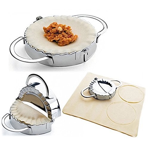 i Kito New Stainless Steel Ravioli Mould Dumpling Maker Mold Wrapper Pierogie Pie Crimper Pastry Dough Press Cutter Kitchen Gadgets (S 3inch) - Image 2