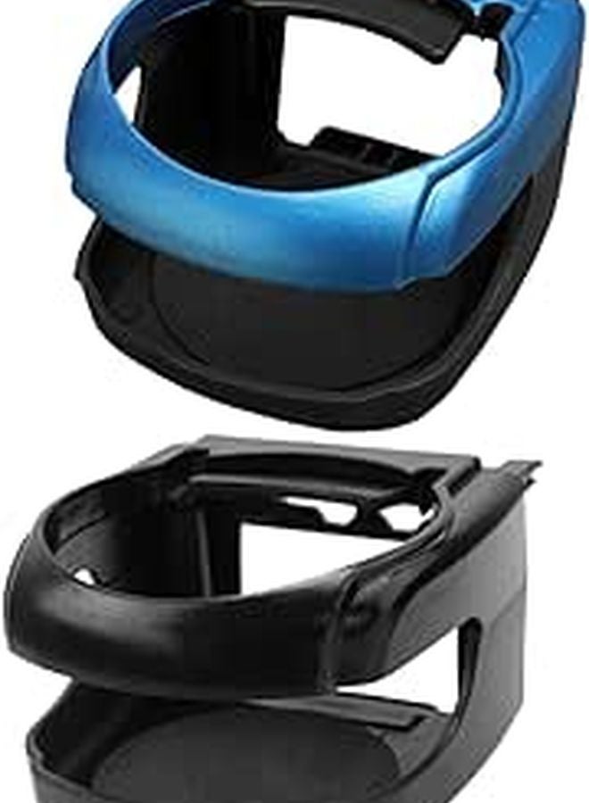 Car Air Vent Cup Holder Set of 2 Blue and Black Automotive Drink Holders for Water Bottles - Image 1