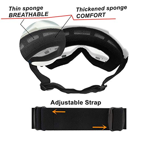 LJDJ Motorcycle Goggles with Removable Face Mask - Dirt Bike ATV Motocross Eyewear Anti-UV Adjustable MX Riding Offroad Cycling Motorbike Protective Glasses Racing Combat Tactical Military Goggles - Image 5