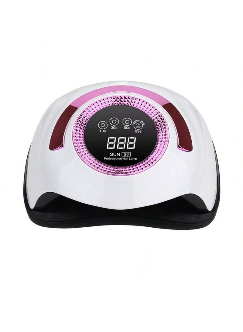 The Sun-S6 portable nail dryer with a UV LED lamp quickly dries gel nails; a 168W power tool. - Image 1