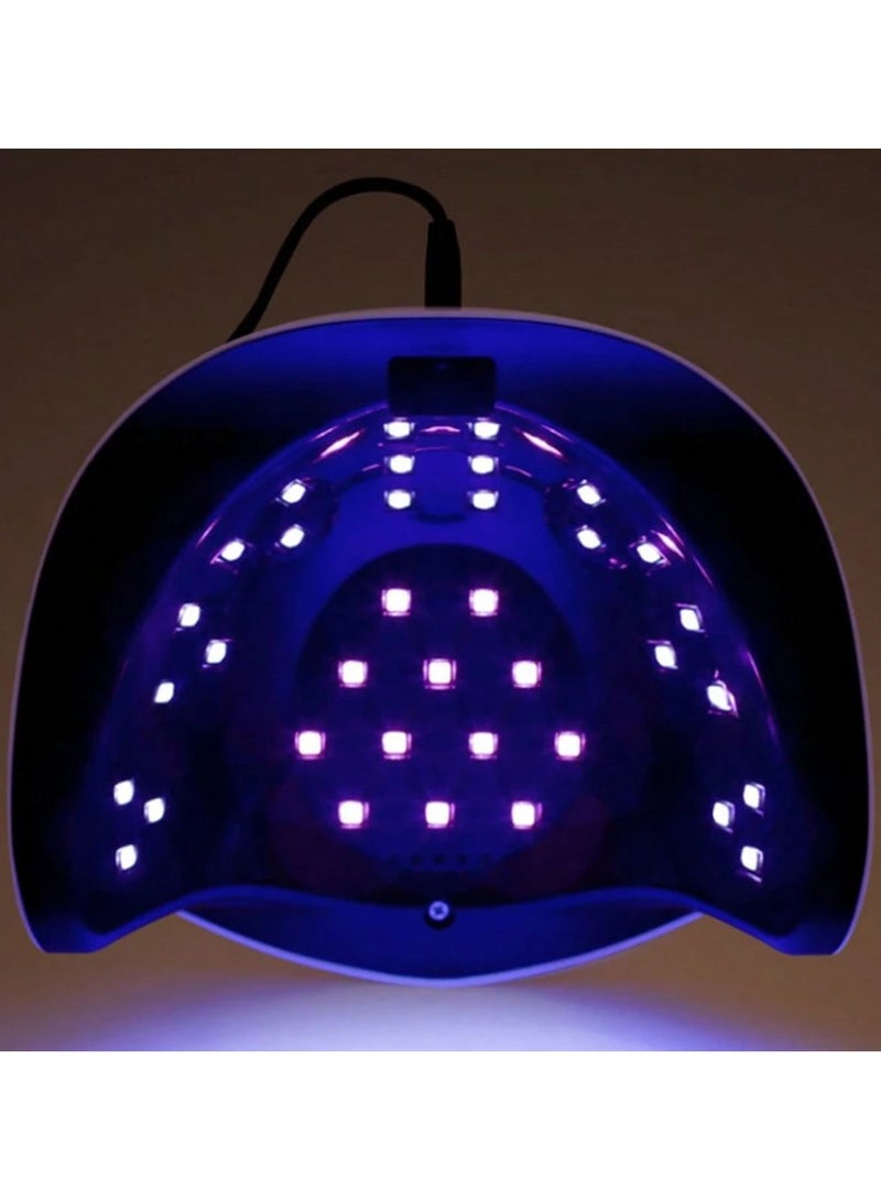 The Sun-S6 portable nail dryer with a UV LED lamp quickly dries gel nails; a 168W power tool. - Image 4