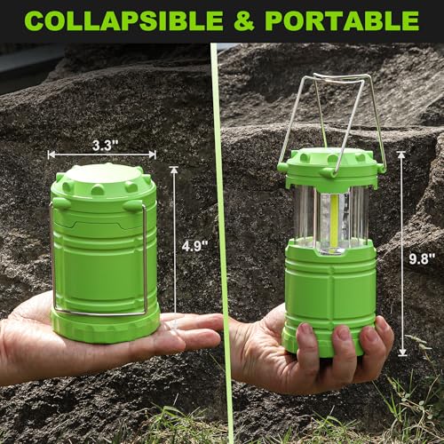 SEAMAGIC 1-Pack LED Green Camping Lanterns, Portable Camping Lights, Outdoor Handled Lamps, Essential Emergency Lights for Power Outages, Hiking, Hurricane - Image 4