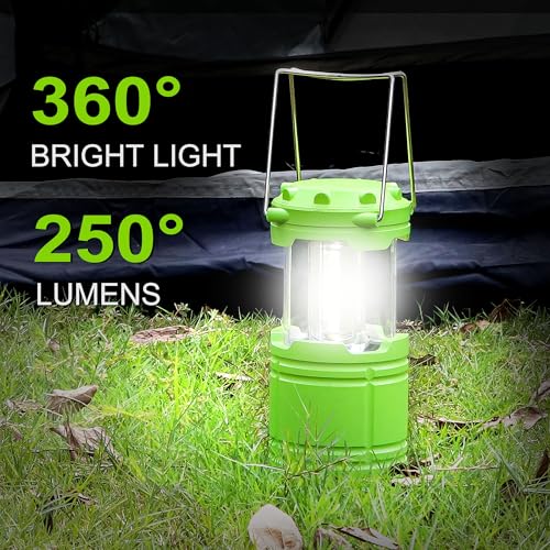 SEAMAGIC 1-Pack LED Green Camping Lanterns, Portable Camping Lights, Outdoor Handled Lamps, Essential Emergency Lights for Power Outages, Hiking, Hurricane - Image 2