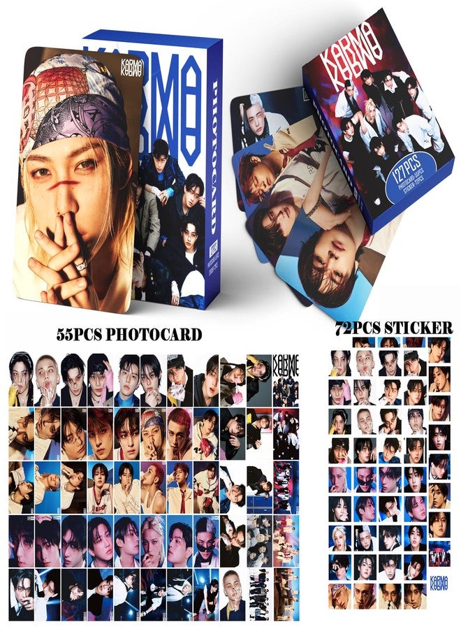 PYAJUU Stray Kids Karma Album Photocards 127PCS Karma Photo Card Set Stray Kids The 4th Album Merch Boys and Girls Card Set 55 PCS Photocard and 72 PCS Stickers Gift for Stay - Image 3