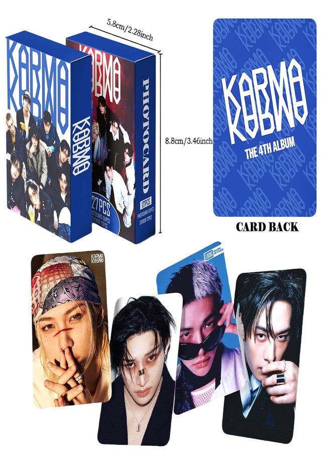PYAJUU Stray Kids Karma Album Photocards 127PCS Karma Photo Card Set Stray Kids The 4th Album Merch Boys and Girls Card Set 55 PCS Photocard and 72 PCS Stickers Gift for Stay - Image 4