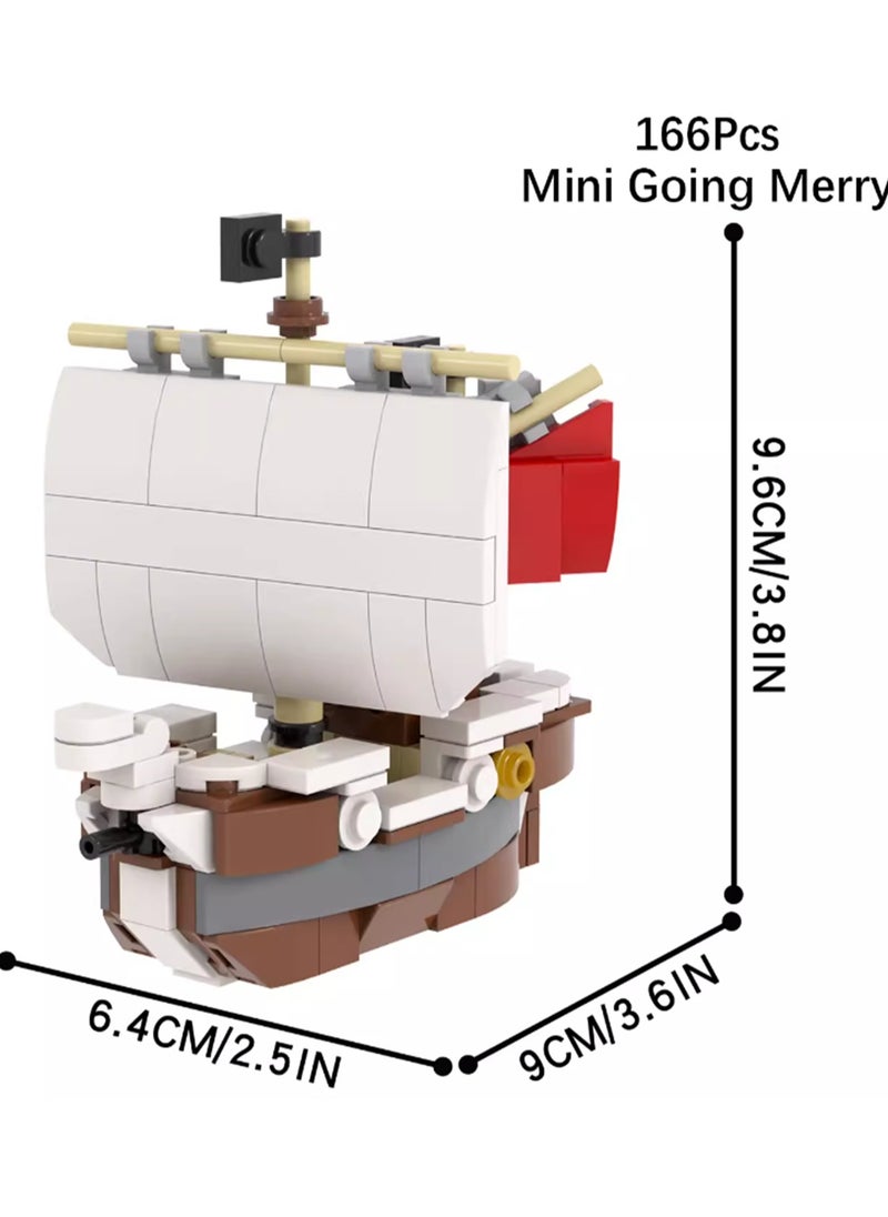 Children's Cartoon Pirate Series Small Particle Puzzle Building Blocks (Mini Merry 166Pcs)  - Image 2