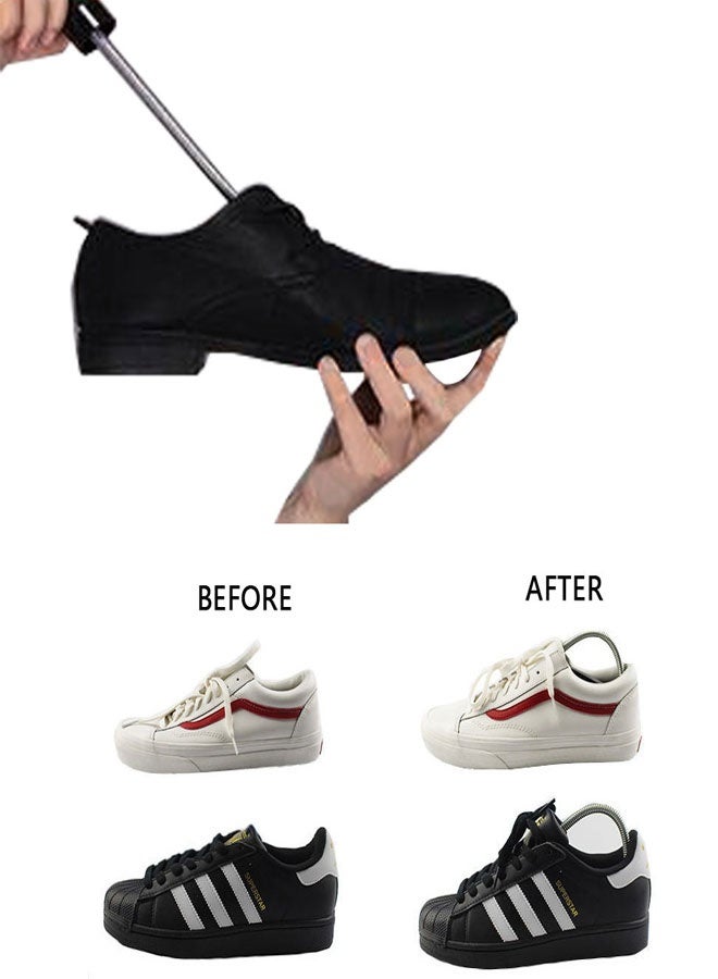 HAWAWA 5 Pairs Plastic Spring Shoe Tree Shoe Stretcher Shoe Shape 33cm Shoe Trees Sneaker Support for Men Black - Image 4