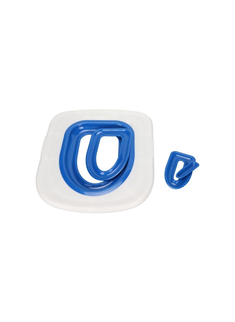 Generic - Cat Toilet Training Kit, Reusable Puppy Cat Litter Mat Kitty Urinal Seat Toilet Trainer, Strong Bearing Capacity Home Urinal Seat Potty for Puppy & Small Pet (White Tray, 1 Blue Inner Support) - Image 1