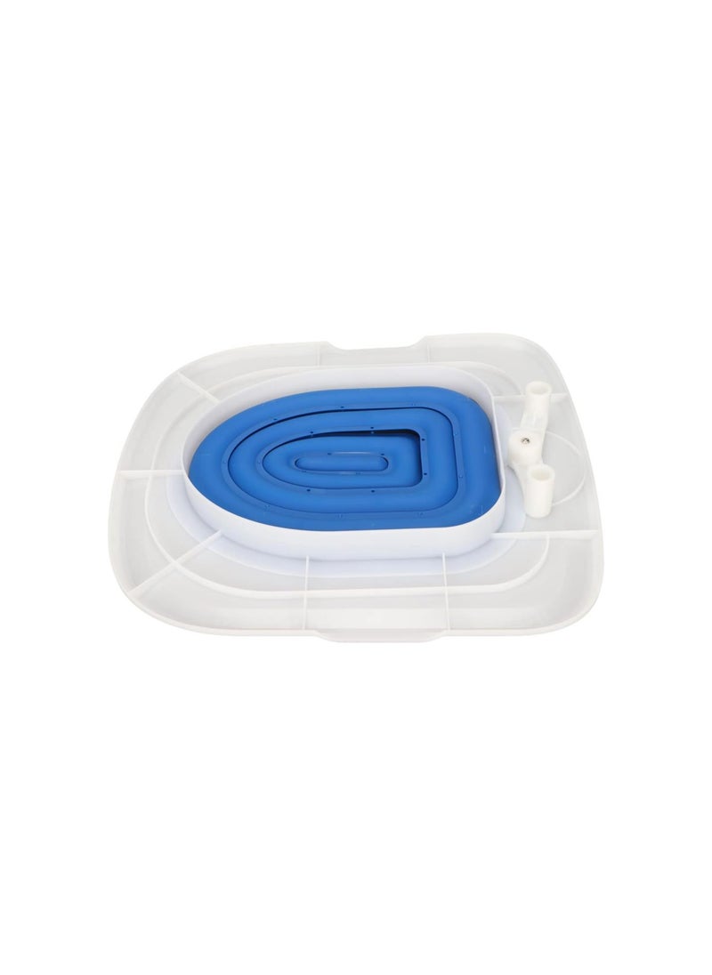 Generic - Cat Toilet Training Kit, Reusable Puppy Cat Litter Mat Kitty Urinal Seat Toilet Trainer, Strong Bearing Capacity Home Urinal Seat Potty for Puppy & Small Pet (White Tray, 1 Blue Inner Support) - Image 1