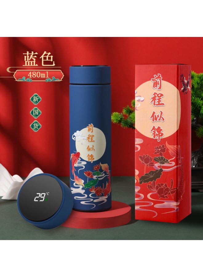 Strict Selection Of New Guofeng 304 Stainless Steel Intelligent Temperature Display Thermos Cup Business Gift Cup Office Straight Cup