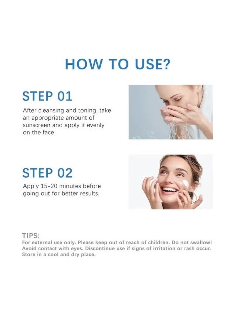 lakerain Sunscreen SPF 50, Hyalu Cica Water-Fit Sun Serum, Face Sun Screen Long-Lasting Protection, Cen-tella Madagascar Sunscreen, NO White Cast - Dry Oily Skincare (Blue 1) - Image 4