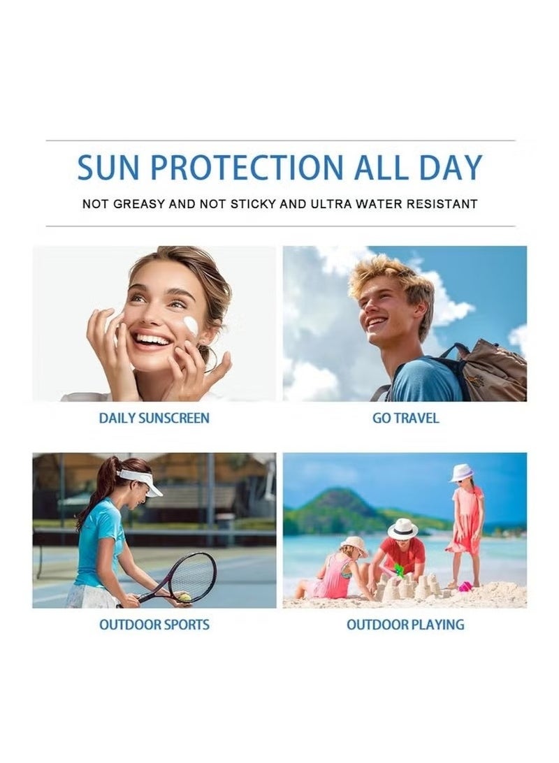lakerain Sunscreen SPF 50, Hyalu Cica Water-Fit Sun Serum, Face Sun Screen Long-Lasting Protection, Cen-tella Madagascar Sunscreen, NO White Cast - Dry Oily Skincare (Blue 1) - Image 3