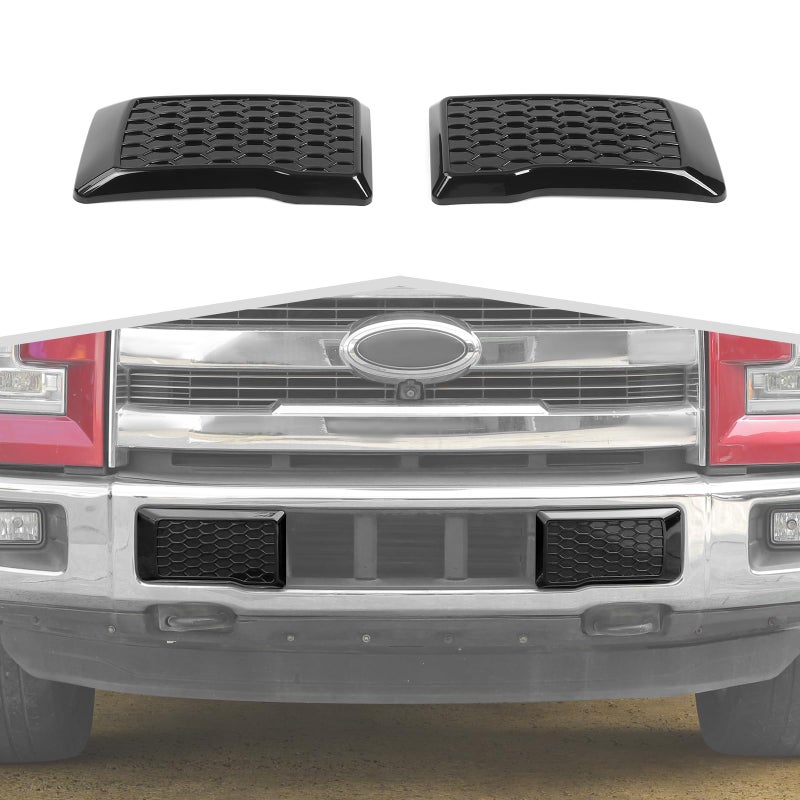 Amayum Front Bumper Guards Pads Insert Panel fit for Ford F150 20152020 Front Bumper Guards ProtectorBlack - Image 2