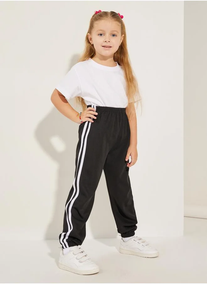 ستايلي Stripe Side Seam Joggers