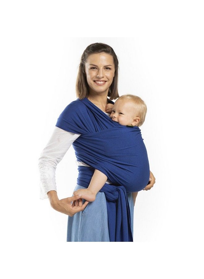 boba Baby Wrap Carrier Newborn To Toddler Stretchy Baby Wraps Carrier Baby Sling Handsfree Baby Carrier Wrap Baby Carrier Sling Baby Carrier Newborn To Toddler 735 Lbs (Serenity Dark Blue) - Image 1