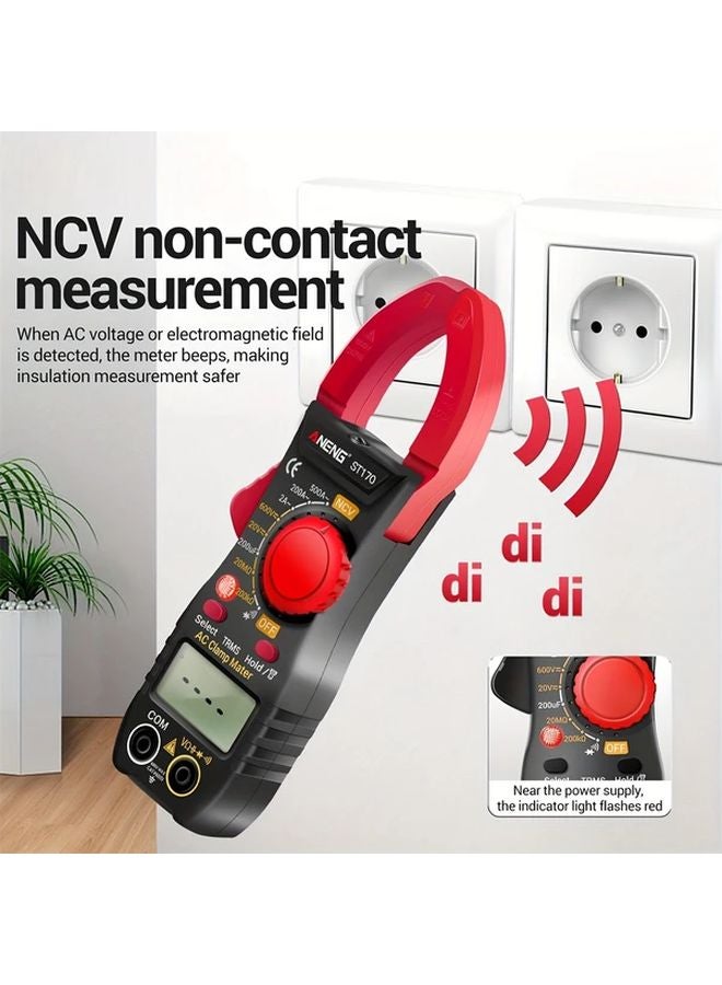 متر المشبك الرقمي الأسود 2000 عدادة - جهاز قياس متعدد - اختبار التيار المتردد والتيار المستمر والجهد - Image 5