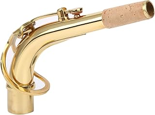 Dilwe Dilwe Brass saxophone neck for alto sax bend tube musical instrument accessories 2.45cm (Golden)  - Image 1