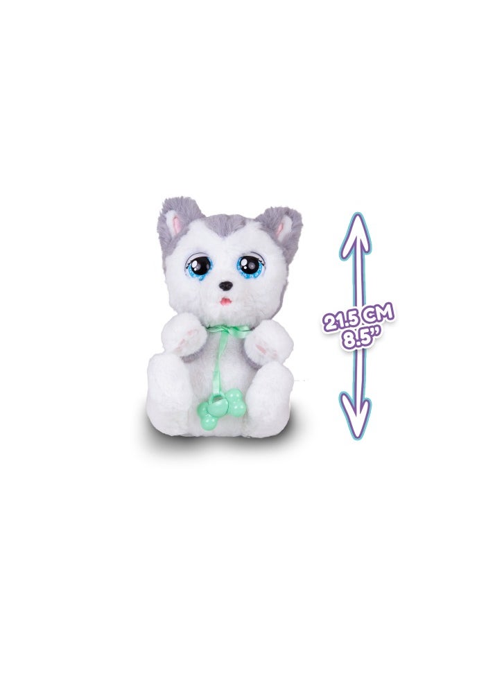 Baby Paws HUSKY ADORABLE PET PLUSH PUPPY Cuddle and play, with Pacifier and Personalized Blanket, makes adorable sounds that will melt your heart!  - Image 1