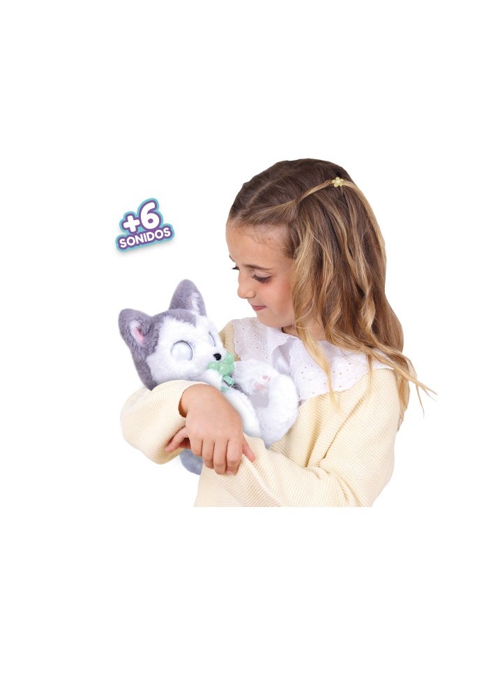 Baby Paws HUSKY ADORABLE PET PLUSH PUPPY Cuddle and play, with Pacifier and Personalized Blanket, makes adorable sounds that will melt your heart!  - Image 2