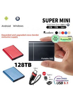 Generic SSD Portable Mobile SSD Expansion Upgrade 4T16T Efficient Transmission Mobile Hard Disk 1T-Capacity:4TB-Interface:Gold  - Image 1