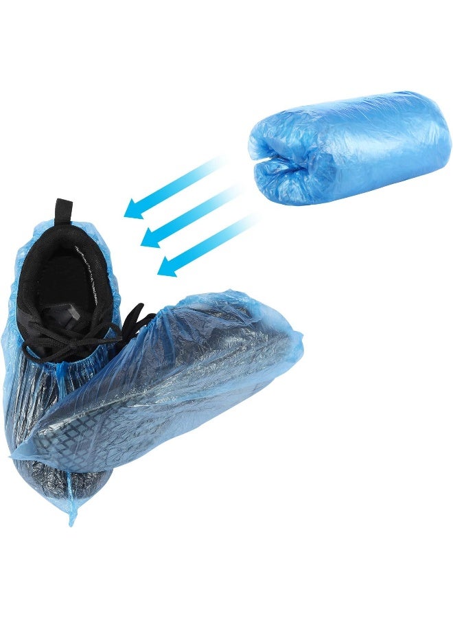 Satinior 400 Pieces (200 Pairs) Disposable Boot and Shoe Covers for Floor, Carpet, Shoe Protectors, Durable Non-Slip (Blue)  - Image 3