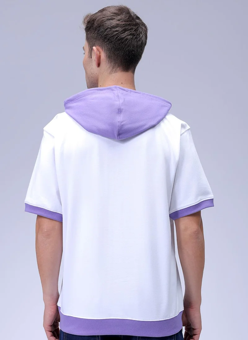 ذا انديان كراج كو Men Oversized Character Overhead Hooded Sweatshirt