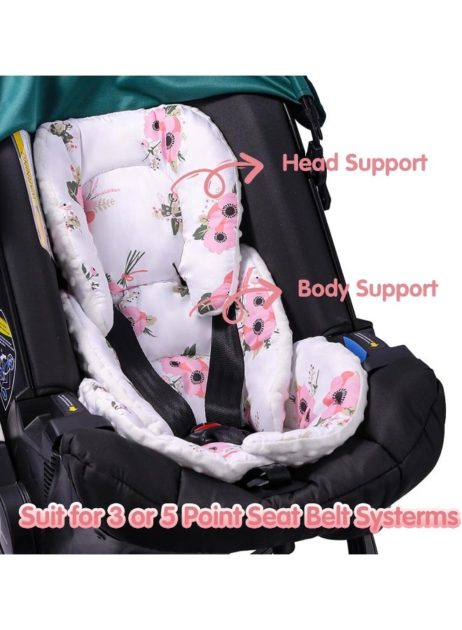 THE KENKYO THE KENKYO Car Seat Head Support Infant, 2-in-1 Reversible Infant Car Seat Insert for Newborn, Breathable Baby Car Seat Cushion for Strollers, Swings, and Bouncers, Must Have for Baby Registry  - Image 3